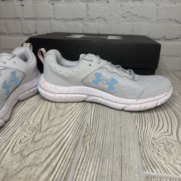 Under Armour Charged Assert 10 PNTSP Running Shoes Women’s 7.5 Gray 3027092-100 - Picture 3 of 9